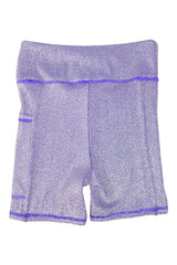 Glitter Purple Bikini Top / Biker Shorts / Scrunchie Bundle