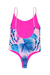 Festy Besty X Yoko Honda Palm One-Piece Swimsuit Reversible Palm/Hot Pink