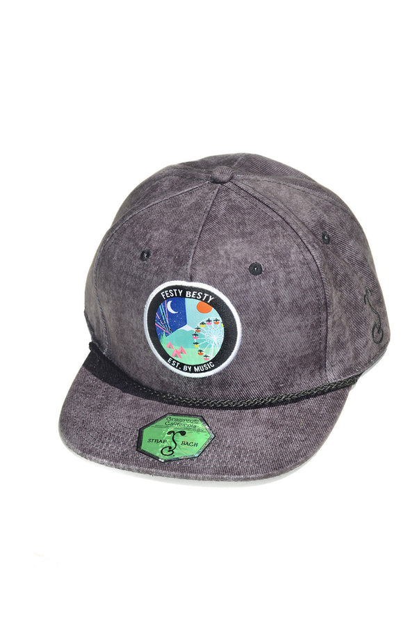 Festy Besty X Grassroots California Festy Life Hat Acid Wash Black