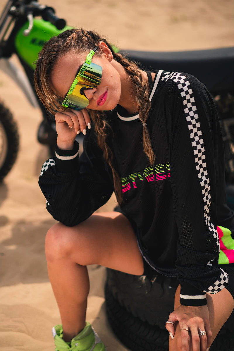 Festy Besty MotoSport[001] Mesh Jersey Black/Neon Pink/Neon Green