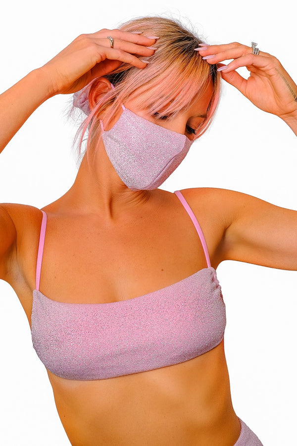 Dreamy Pastel Pink Face Mask