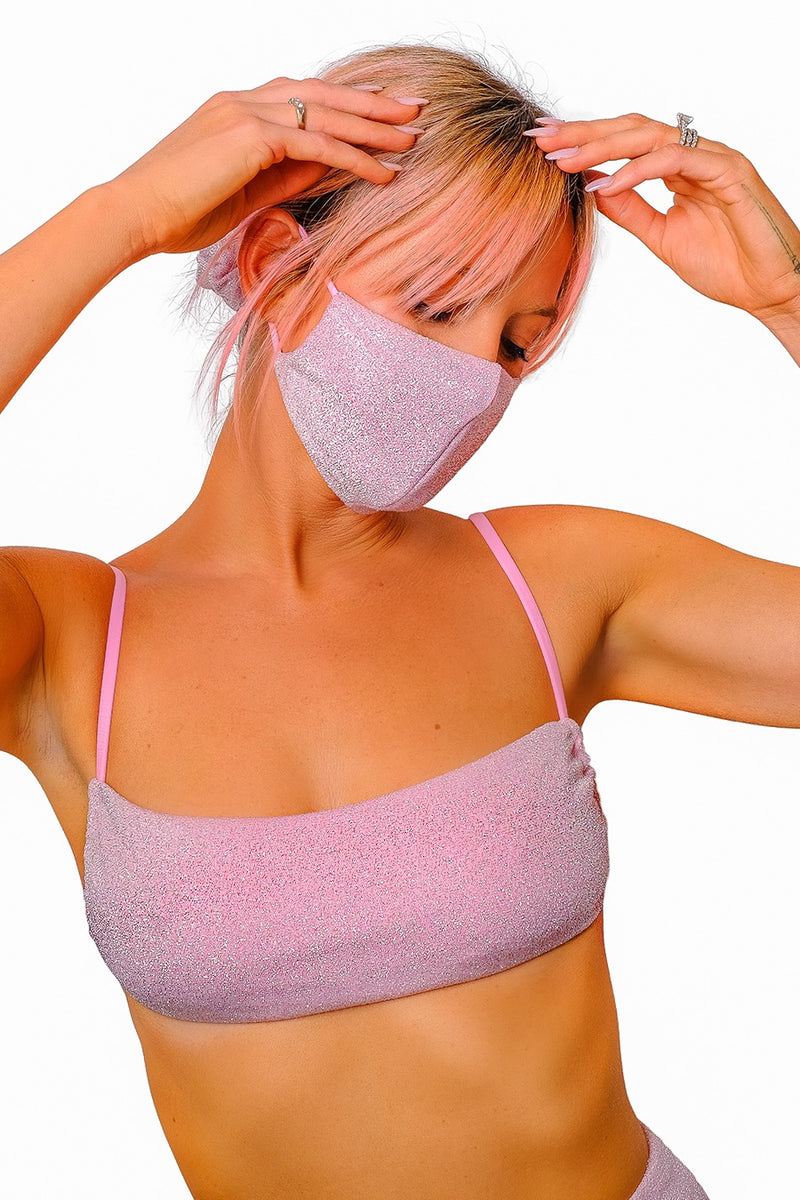 Dreamy Pastel Pink Face Mask
