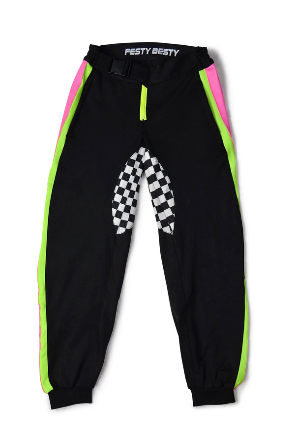 Festy Besty Motosport[001] Jogger Black/Neon Pink/Neon Green/Checkered