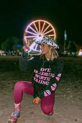 Festy Besty - Love Is A Drug Worth Taking Hoodie (Acid Wash Black) | Okeechobee Music Festival 2020